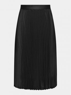 Černé plisované plisované midi sukně Jdy