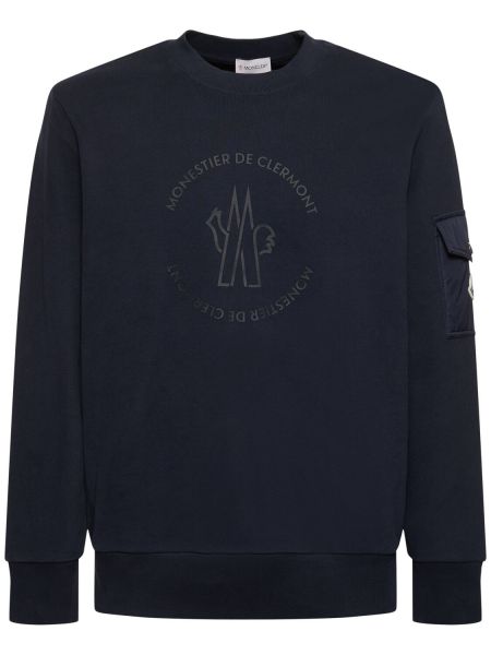 Sweatshirt i bomull Moncler blå