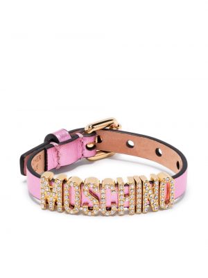 Manschett armband med spännesknäppning Moschino rosa