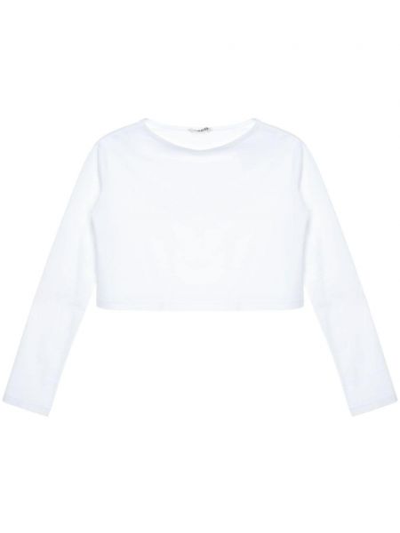 Βαμβακερή μπλούζα Auralee λευκό
