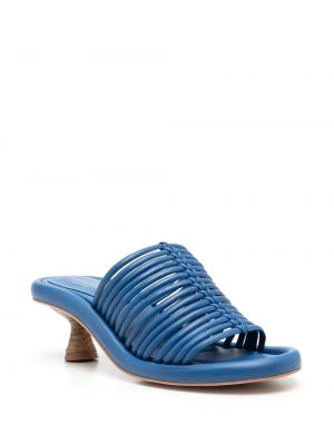 Dabīgās ādas mūļi ar papēžiem Paloma Barceló zils