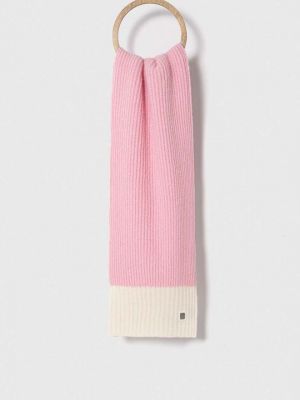 Шерстяной шарф Hugo розовый