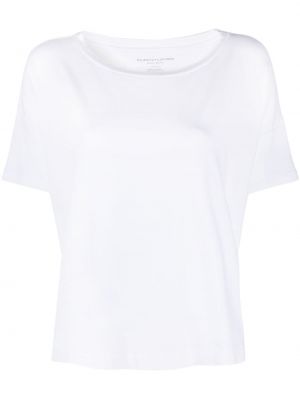 Camiseta con escote barco Majestic Filatures blanco