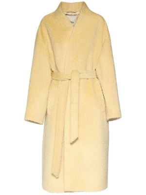 Kabát z alpaky Isabel Marant žlutý