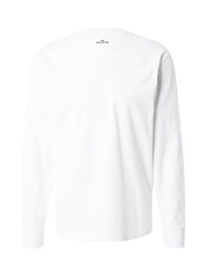 Μακρυμάνικη μπλούζα Hollister λευκό