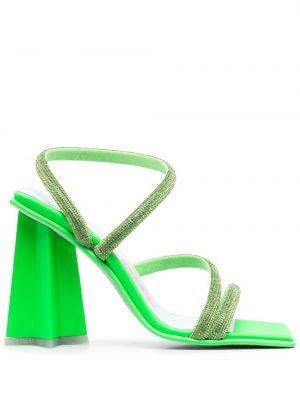 Sandały z kryształkami Chiara Ferragni zielone