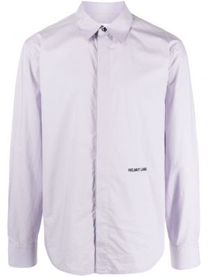 Βαμβακερό πουκάμισο με κέντημα Helmut Lang μωβ