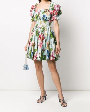 Mini vestido de flores Dolce & Gabbana azul