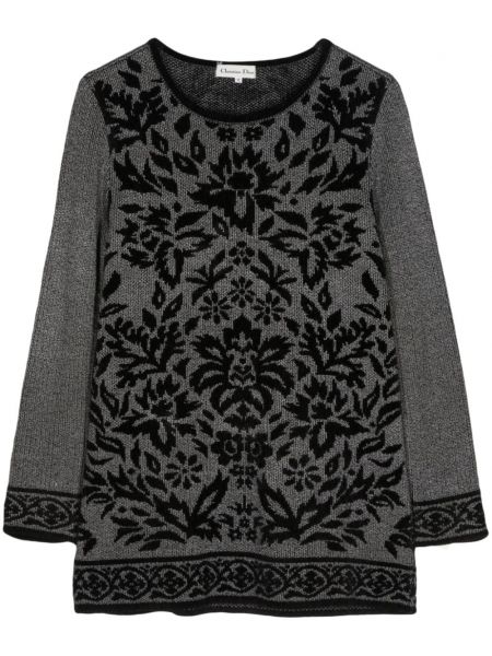 Жакардов дълъг пуловер на цветя Christian Dior Pre-owned