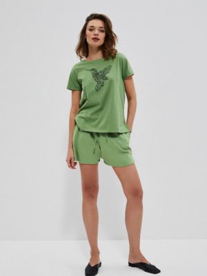 Памучни шорти Moodo зелено