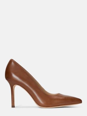 Туфли на каблуке с закрытым носком Lauren Ralph Lauren коричневые
