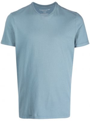 T-shirt en coton col rond Majestic Filatures bleu