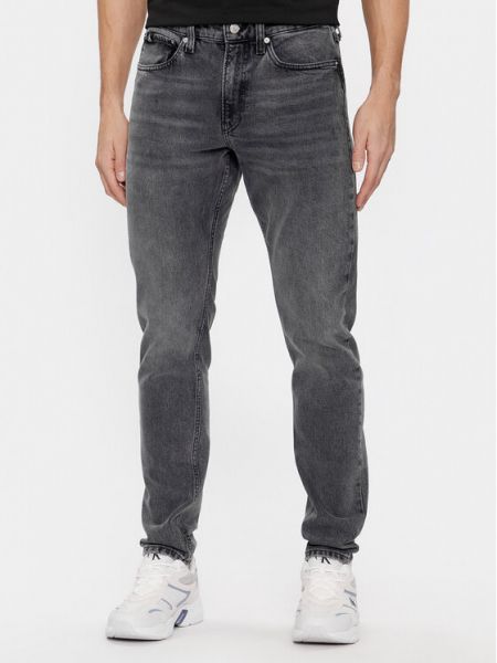 Slim fit skinny džíny Calvin Klein Jeans šedé