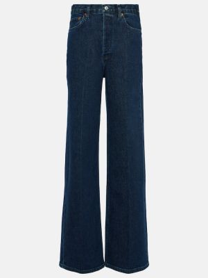 Straight fit džíny s vysokým pasem relaxed fit Re/done modré