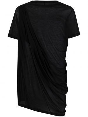 T-shirt mit drapierungen Rick Owens schwarz