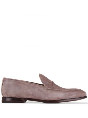Pantofi loafer din piele de căprioară Bontoni violet