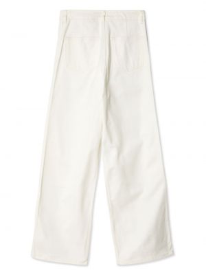 Bavlněné rovné kalhoty Cecilie Bahnsen bílé
