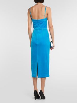 Midi suknele velvetinis Rebecca Vallance mėlyna