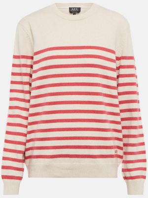 Pamučni džemper od kašmira A.p.c. bijela