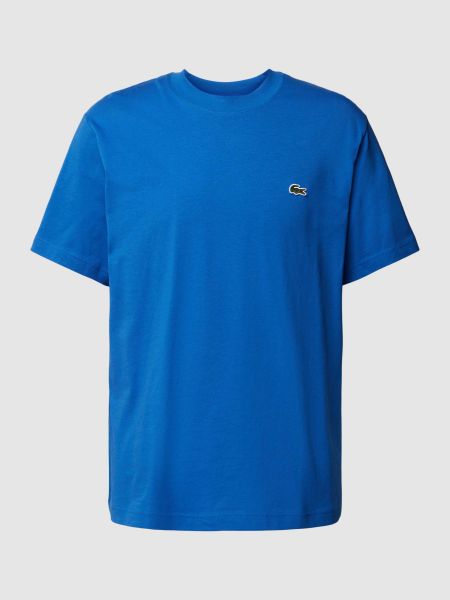 Koszulka bawełniana Lacoste niebieska