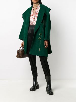 Manteau oversize Chanel Pre-owned vert