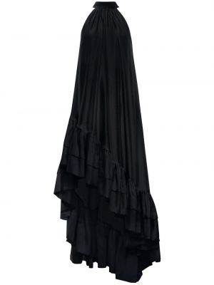 Hedvábné koktejlové šaty Azeeza černé