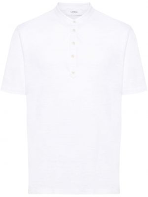 Lněné tričko Lardini bílé