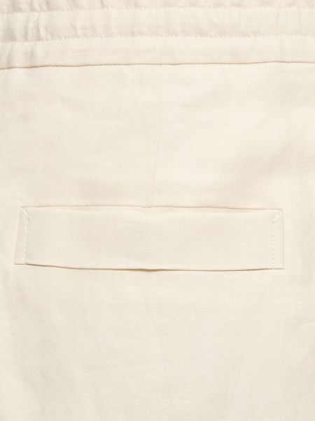 Lanene hlače Zegna bela