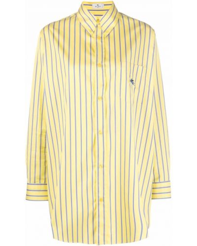 Camisa con botones a rayas Etro amarillo