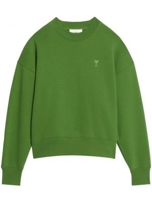 Sweatshirt mit stickerei Ami Paris grün