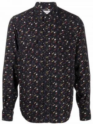 Košile s potiskem s hvězdami Saint Laurent černá
