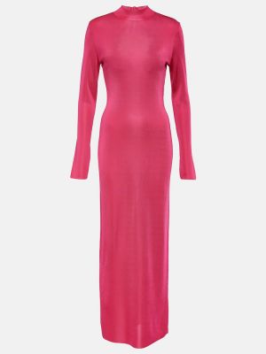 Sukienka długa Tom Ford różowa