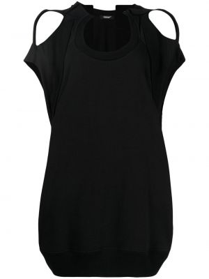 Asymmetrisk kort blus Undercover svart