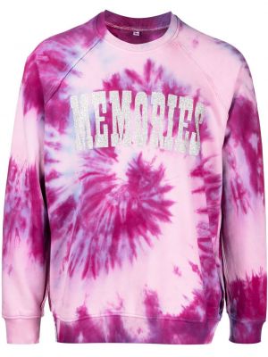 Tie-dye kravata s potiskom Stain Shade roza