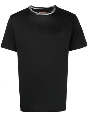 Памучна тениска бродирана Missoni черно