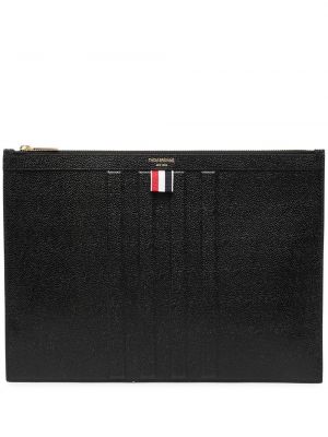 Ριγέ τσάντα laptop Thom Browne μαύρο