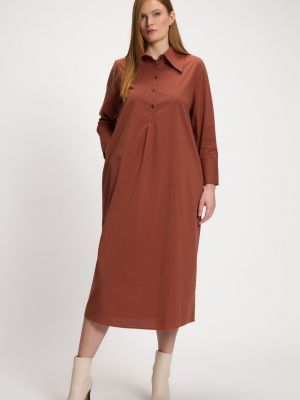 Платье-рубашка Ulla Popken коричневое