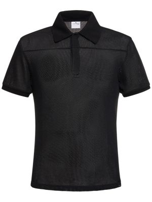 Polo in mesh Courrèges nero