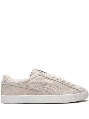 Semsket skinn sneakers Puma Suede hvit