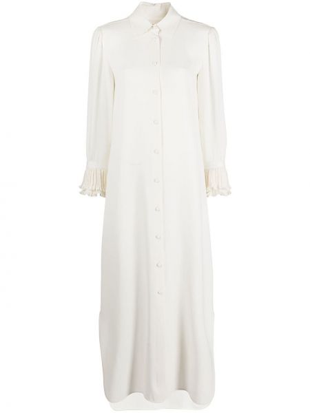 Vestido de noche de seda Khaite blanco