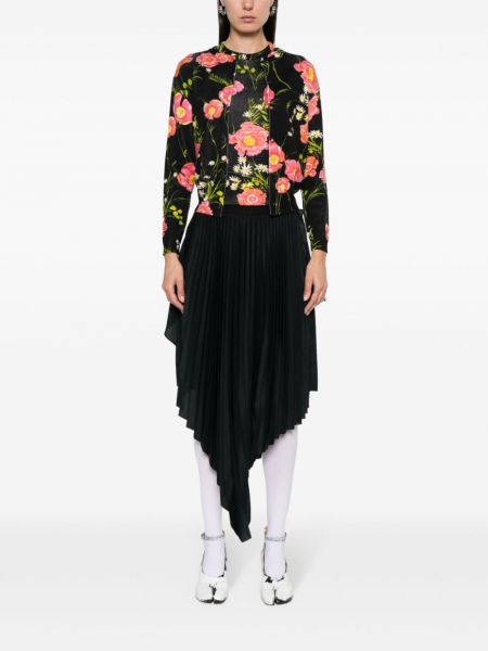 Haut à fleurs en tricot Balenciaga noir