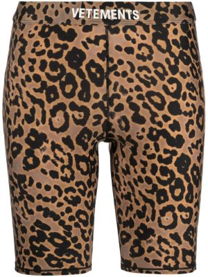 Pantaloni scurți cu imagine cu model leopard Vetements