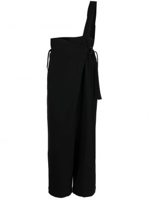 Spodnie z wysokim stanem Enfold - Сzarny