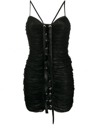 Mini vestido con cordones Alessandra Rich negro