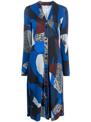Φόρεμα σε στυλ πουκάμισο με σχέδιο από ζέρσεϋ Paul Smith μπλε