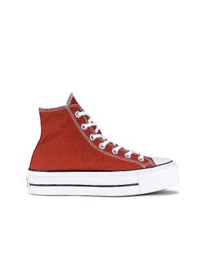 Sneakers con platform con motivo a stelle Converse Chuck Taylor All Star rosso
