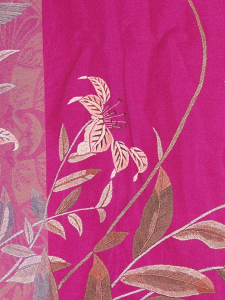 Echarpe en soie à fleurs Pierre-louis Mascia rose