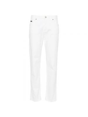 Spodnie slim fit Dolce And Gabbana białe