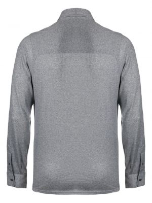 Vlněná košile jersey Fedeli šedá