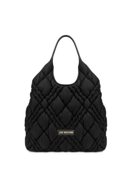 Quiltet taske Love Moschino sort